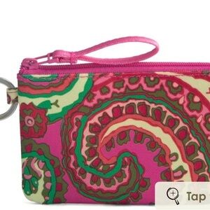 Vera Bradley zip ID case in Capri Pink print